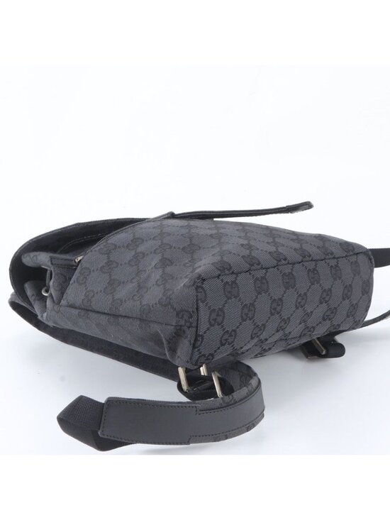 Gucci GG Canvas Leather Backpack Black main image 9